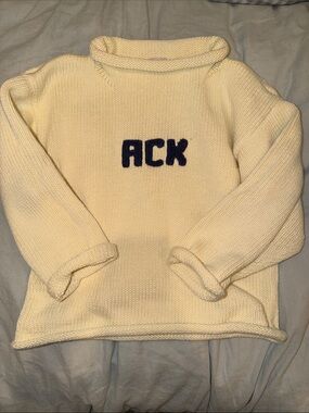 Cream Knit Roll Neck ACK Sweater